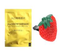 Ipetboom Strawberry Car Vent Clip Air Freshener Fruit Scented Car Diffuser Perfume Clip for Women and Essential Oil Fragrance Accessory