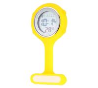 Ipetboom Student Pocket Watch Nurse Pocket Watch Modern Simple Design Silicone Housing Luminous Hands Timer Function for Nursing Staff Night Shifts