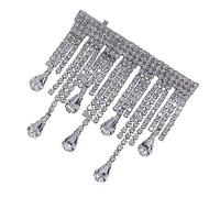 Ipetboom Stunning Rhinestone Tassel Hairpin Elegant Barrette Hair Clip Rhinestones for Ladies Bridal Accessory