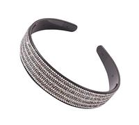 Ipetboom Stylish Crystal Hair Hoop for Women Delicate Glitter Wedding Headband Wide Rim Creative Toothed Clasp for Braid Accessories and Special Occasions