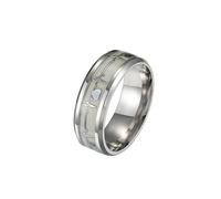 Ipetboom Stylish Unisex Electrocardiography Finger Ring Luminous Mood Ring for Couples Durable for Parties and Weddings