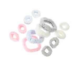 Ipetboom Supple Polyester Makeup Headband and Wristband for Face Washing with Elastic Design, Beautifully Decorated Hair Accessories for Girls Taking a Quick Bath or Brushing Teeth