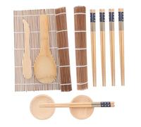 Ipetboom Sushi Making Kit Bamboo Rolling Mat Spatulas Chopsticks Sauce Dish Beginner-Friendly DIY Sushi Roller Tool for Homemade Japanese Rolls Easy to Clean and Use