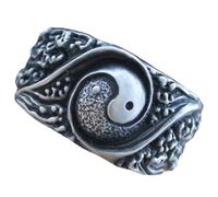 Ipetboom Taoism Copper Ring for Men and Women Yin Design Simple Yet Charming Jewelry for Cultural Events Unique present for Chinese Culture Enthusiasts