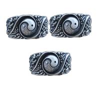 Ipetboom Taoism Copper Ring for Women Vintage Statement Finger Ring for Daily Wear Parties and Special Occasions Comfortable Fit Elegant Costume Accessory