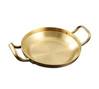 Ipetboom Thick Food Grade Stainless Steel Pan Korean Wok with Double Handles Even Heat Distribution Rust Resistant Surface for Hot Pot Barbecue Frying and Stewing Easy to Clean Kitchen