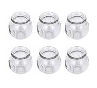 Ipetboom Thick Glass Cupping Jar Set 6Pcs for Facial and Body Therapy Portable Treatment Kit