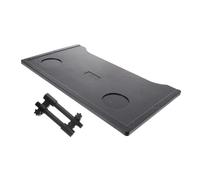 Ipetboom Thickened Wheelchair Tray with Secure Screw Fixing Plastic Desk for Eating Writing and Working Black Wheelchair Accessory Table with Easy Installation and Removable Cup Holder