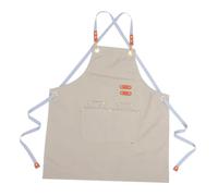 Ipetboom Thin Canvas Bib Apron with Pocket for Men Women Chef Gardening Cooking Bbq Nail Salon Use Breathable Splash Resistant Kitchen Work Apron in Dark Blue