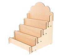 Ipetboom Tiered Wooden Greeting Card Display Stand Sturdy Postcard Rack Organizer for Retail Counters Vendor Events Trade Shows Chic Versatile Craft Fair Display