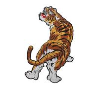 Ipetboom Tiger Animal Embroidery Patch Applique for Clothing Bags Crafts Chinese Style Chic Design and Detailed Sewing Badge for Jackets and Coats