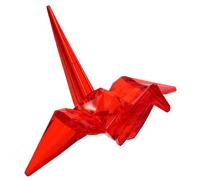 Ipetboom Transparent Acrylic Crane Figurine for Large Origami Animal Model with Crystallike Light Refraction Creative Birthday Cute Decorative Ornament for Rooms and Fairy