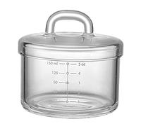 Ipetboom Transparent Glass Food Supplement Bowl with Lid High Temperature Resistant Steamed Egg Bowl for Weaning Pudding and Household Use Smooth Surface Microwave Safe for Dining and