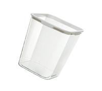 Ipetboom Transparent Plastic Trash Can Household Waste Container Compact Square Bin for Office Bathroom Kitchen Use and Space Saving Design