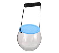 Ipetboom Transparent Portable Fishing Bowl with Lid and Handle Terrarium for Betta Fish Crabs and Small Life Compact Outdoor Bucket for Beach and Educational Use