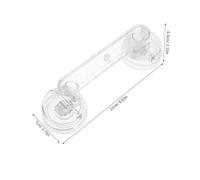 Ipetboom Transparent Suction Cup Glass Mirror Door Handle Ergonomic Non-Drill Suction Grab Bar for Shower Sliding Door Pull Handles Bathtub Shower Replacement Kitchen Cabinet Bathroom