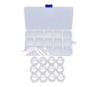 Ipetboom Travel Eye Case Box Clip Compact Lightweight Storage Left Right Labeled Material Tweezer Small Bottle Random Color