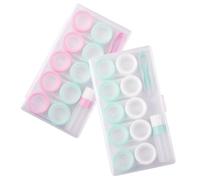 Ipetboom Travel-Friendly 2-Pack Case Compact Eye Storage Box Leakproof Design Easy to Open Ideal for Home On-The-go
