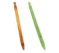 Ipetboom Trigger Point Massage Sticks Portable 2pcs Acupuncture Pens Resin Facial Reflexology Tools for Full Body Relaxation and Facial Tightening for Home and Traveling Use