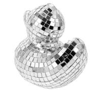 Ipetboom Unique Disco Ball Cloud Mirror Duck Figurine Ornament with Reflective Glass and Long-lasting Foams Material for Birthdays and Engagements as Desktop Disco Ball