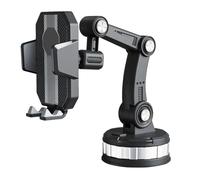 Ipetboom Universal Car Phone Holder Mount with Large Black Suction Cup, Multi-Functional Cell Phone Bracket for Dashboard and Windscreen, Compatible with Smartphones,