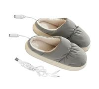 Ipetboom USB Electric Heated Plush Foot Warmer Slippers for Indoor Use Reusable Soft Foot Protector with Fast Heating Comfortable Warmth for Office Workers Students and Cold Weather