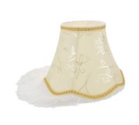 Ipetboom Victorian Lamp Shade with Handmade Tassels European Vintage Fabric Bell Lampshade Scalloped Fringe Trim for Bedroom Party Holiday Decor Luxurious Classic Retro Style