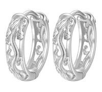 Ipetboom Vintage Dragon Hoop Earrings for Men, Silver Small Metal Hoops, Retro Ethnic Style Mens Earrings Decoration, Creative Jewelry Suitable for Daily Wear