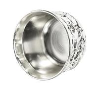Ipetboom Vintage Embossed Metal Wine Cup Zinc Alloy Retro Style Liquor Glass for Weddings Banquets Party Decoration and Household Use
