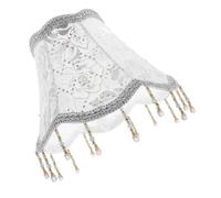 Ipetboom Vintage Floral Fabric Lampshade with Beaded Tassel Chandelier Shade for Floor and Table Lamps DIY Design for Bedroom and Living Room Decor