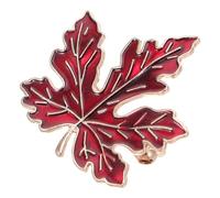 Ipetboom Vintage French Style Maple Leaf Brooch Metal Clothes Lapel Pin with Enamel Coating for Women Shawl Scarf Decoration Thanksgiving Autumn Accessory