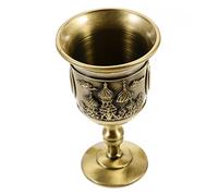 Ipetboom Vintage Goblet Multi Function Retro Liquor Cup for Home Hotel Restaurant Party Use Chic Metal Wine Glassware Decoration