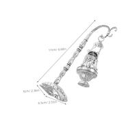 Ipetboom Vintage Hanging Worship Censer Medium Charcoal Incense Burner with Cross Design for Christmas Church Aromatherapy and Restaurant Aroma Decor Space-saving Hanging Ornament for