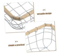 Ipetboom Vintage Iron Wire Woven Basket for Bread and Fruit Storage Compact Metal Wire Container with Artistic Design for Kitchen Dining Living and Office Easy to Clean and Portable