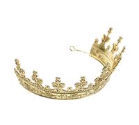 Ipetboom Vintage King Crown Headdress for Men Regal Prince Crown for Performances for Prom Birthday Celebrations Unique Aesthetic with Timeless Elegance Durable Craftsmanship