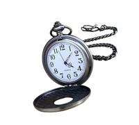 Ipetboom Vintage Pocket Watch Antique Mechanical Quartz Retro Watch Wood Grain Finish for Men Winding up Timepiece Classic Style