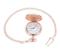 Ipetboom Vintage Pocket Watch Chain Smooth Steel Case Roman Numerals Scale Quartz Movement Oversized Design for Men for Christmas Fathers Day Birthday Parties