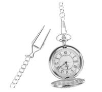 Ipetboom Vintage Pocket Watch with Roman Numerals Elegant Carved Design for Men Unique Chic for Formal Occasions Antique Style Pocket Watch for Fashionable Outfits