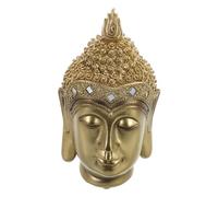 Ipetboom Vintage Resin Buddha Head Sculpture Decorative Figurine for Home and Office Meditation Artistic Zen Ornament for Bedroom Living Entryway Enhancing Peaceful Ambiance