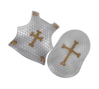 Ipetboom Vintage Roman Armour for Plastic Chest Plate and Shield Lightweight Party Prop for Role Play and Stage Performance Boys and Costume Accessory