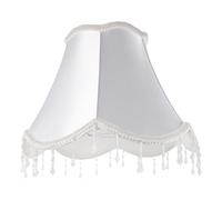 Ipetboom Vintage Small Lamp Shade Beaded Lampshade E27 11.81x8.66x6.10in Cloth Iron Diffuses Light Easy Setup Classic Bell Scalloped Design for Bedroom Homes