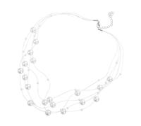 Ipetboom Vintage Three-layer Faux Pearl Necklace for Women Lightweight Beaded Strand Jewelry Elegant Retro Aesthetic Accessory for Weddings Bridal Bridesmaids and Fashion Styling