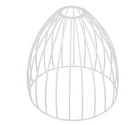 Ipetboom Vintage White Metal Lampshade Cage, 20x20cm Iron Hollow Lamp Shade for Cafe Dining Room Ceiling Light, Birdcage Pendant Light Cover