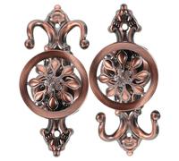 Ipetboom Vintage Zinc Alloy Sunflower Curtain Hooks Wall-mounted Drapery Tiebacks for Bedroom Windows Sturdy Holders with Screws Reliable Decorative Window Curtain Hooks