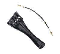 Ipetboom Violin Tailpiece Made of Aluminium Alloy and Plastic with 4 Fine Tuners Ready to Use and Tailgut Wire and Easy to Tune for 3/4 and 4/4 Violins