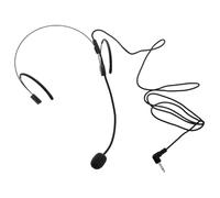 Ipetboom Voice Amplifier Headworn Condenser Microphone Wired Earset Mic System with over Ear Double Mic for Teachers Tour Guides Lectures and Presentations in Black