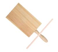 Ipetboom Wear-Resistant Wooden Gnocchi Board Pasta Maker with Paddle Convex-concave Design for Dough Kneading Multipurpose Pasta Accessory for Homemade Noodles and Dumpling Wrappers