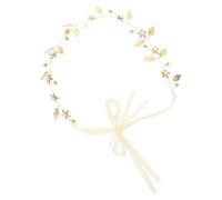 Ipetboom Wedding Hair Accessory Elegant Rhinestone Ribbon and Alloy Material Crystal Leaves Bridal Headband for Women and Girls Suitable for Concerts and Costume Parties