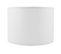 Ipetboom White Fabric Barrel Lampshade for Table and Pendant Lamps Compact Faux Linen Drum Cover Dust-Resistant Soft Glow Lighting for Bedroom Living and Study