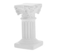 Ipetboom White Roman Pillar Miniature Resin Sculpture for Wedding and Christmas Table Decoration European Style Desktop Ornament for Home Aesthetic